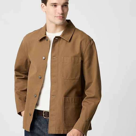 Men's tan canvas chore jacket - Picture 3 of 6